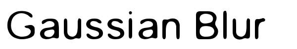 Gaussian Blur font preview